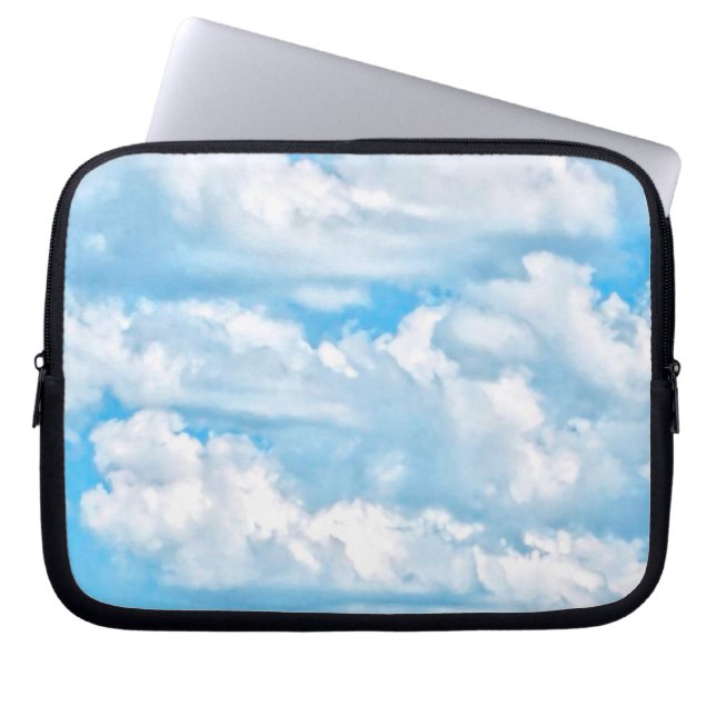 Funda Para Portátil Contento fondo de nubes soleadas (Frente)