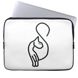 Funda Para Portátil Contorno de gatos gitanos y elegantes