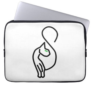 Funda Para Portátil Contorno de gatos gitanos y elegantes