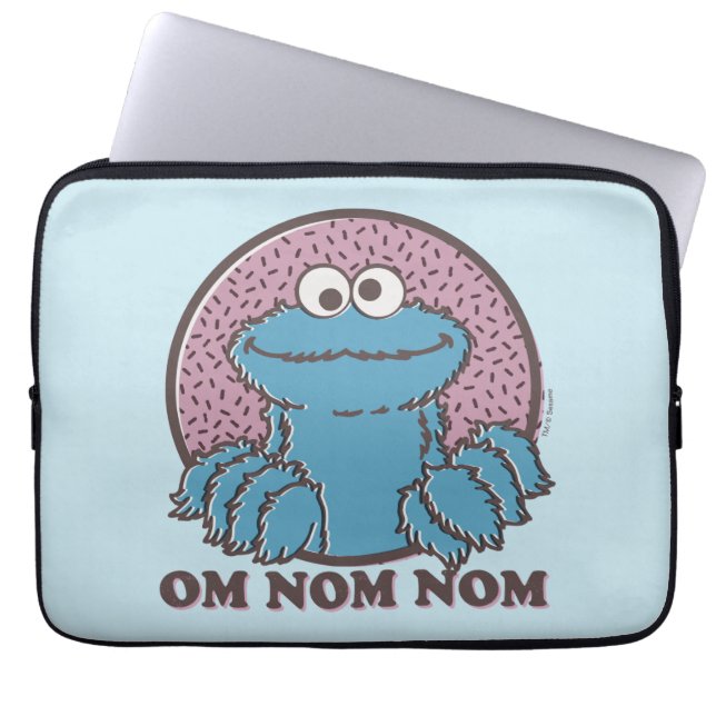 Funda Para Portátil Cookie Monster | Om Nom (Frente)