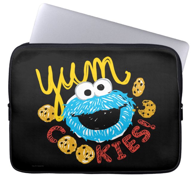 Funda Para Portátil Cookie Monster Yum (Frente)