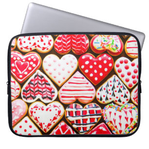 Funda Para Portátil Cookies del corazón de San Valentín: Amor casero.