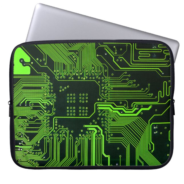 Funda Para Portátil Cool Computer Circuit Board Green (Frente)