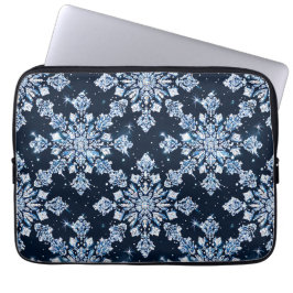 Funda Para Portátil Copo de nieve 3d azul