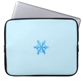 Funda Para Portátil Copo de nieve de invierno azul