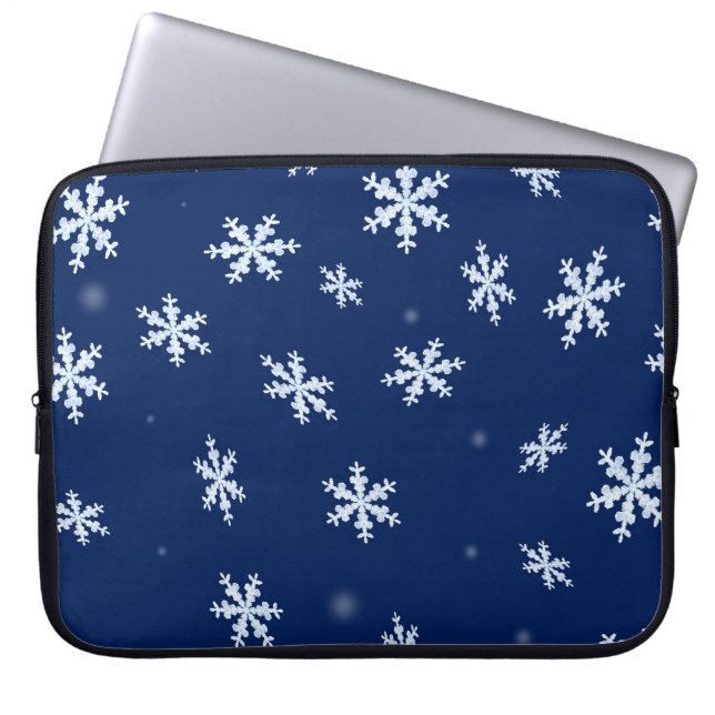 Funda Para Portátil Copos de nieve (Frente)