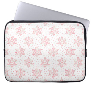 Funda Para Portátil Copos de nieve rosados
