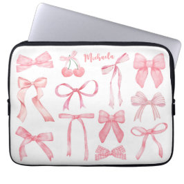Funda Para Portátil Coquette Aesthetic Cute Pink Bows Girly Femenino