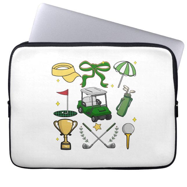 Funda Para Portátil Coquette de Golf Preppy (Frente)