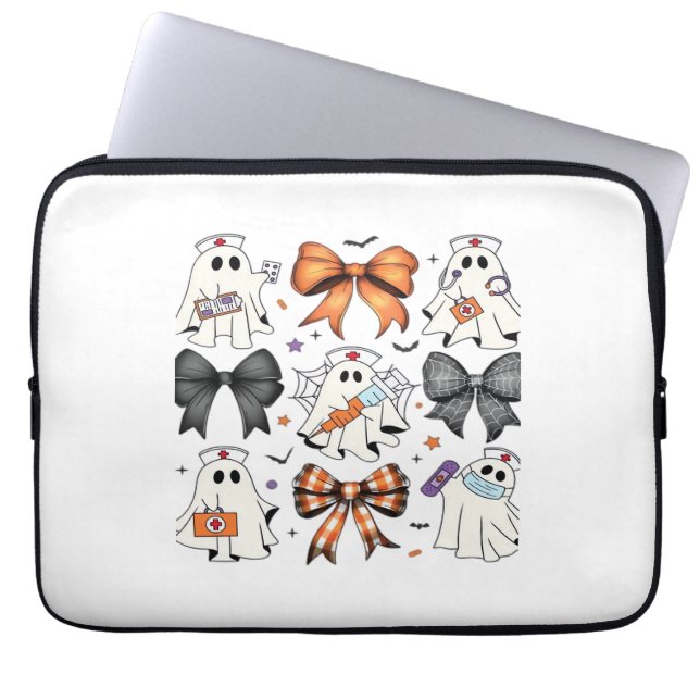 Funda Para Portátil Coquette Halloween Ghost Nurse Classic T-Shirt (Frente)
