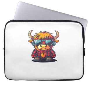 Funda Para Portátil Coquette Highland Cow Bubblegum Tshirt Design, Hol