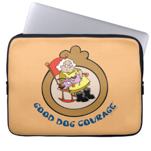 Funda Para Portátil Coraje al perro cobarde Buen Coraje Perro