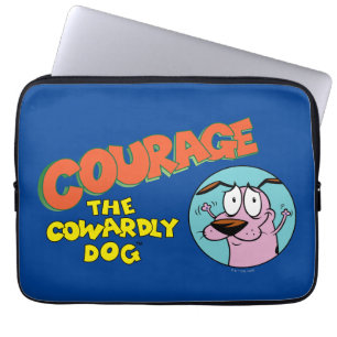Funda Para Portátil Coraje al perro cobarde Mostrar logotipo