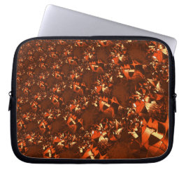 Funda Para Portátil Coral marrón brillante y grabado en relieve