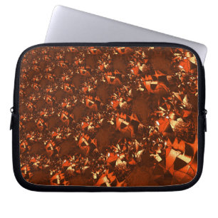 Funda Para Portátil Coral marrón brillante y grabado en relieve