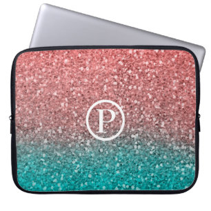 Funda Para Portátil Coral Melón Naranja Verde Aqua Esmeralda Brillante