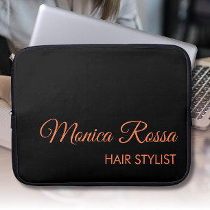 Funda Para Portátil Coral moderno y profesional simple y negro