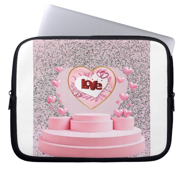 Funda Para Portátil Corazón de amor (Frente)