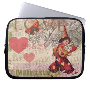 Funda Para Portátil Corazón de amor Dulce corazón San Valentín Querubí