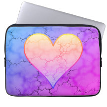 Corazón de arcoiris con marmol