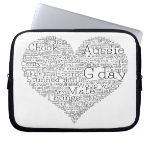 Funda Para Portátil Corazón de argot australiano