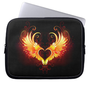 Funda Para Portátil Corazón de Fuego Ángel con Alas