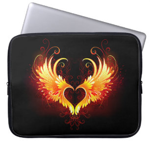 Funda Para Portátil Corazón de Fuego Ángel con Alas