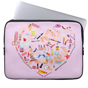 Funda Para Portátil Corazón de herramienta de técnico de uñas de Manic