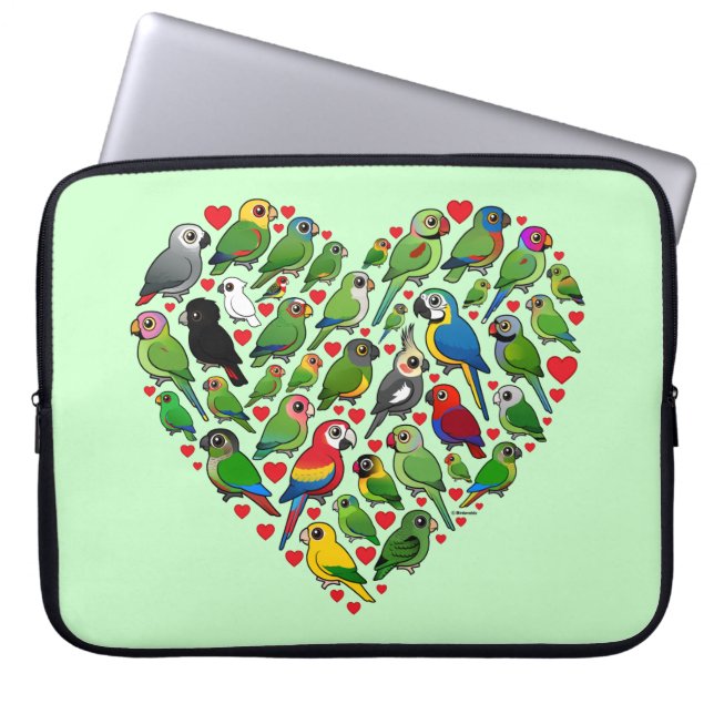 Funda Para Portátil Corazón del loro (Frente)
