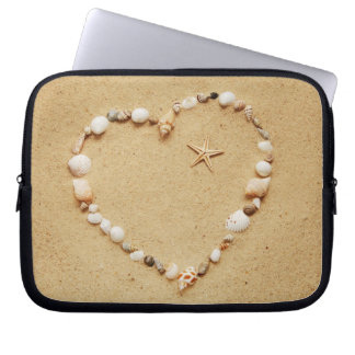 Funda Para Portátil Corazón del Seashell con las estrellas de mar