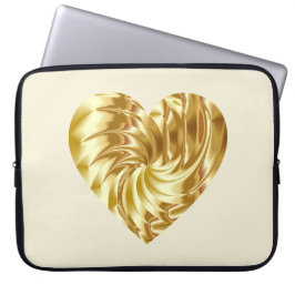 Funda Para Portátil Corazón dorado (Forma de oro del amor)