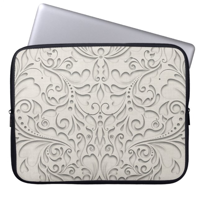 Funda Para Portátil Corazón NaturalChic (Frente)