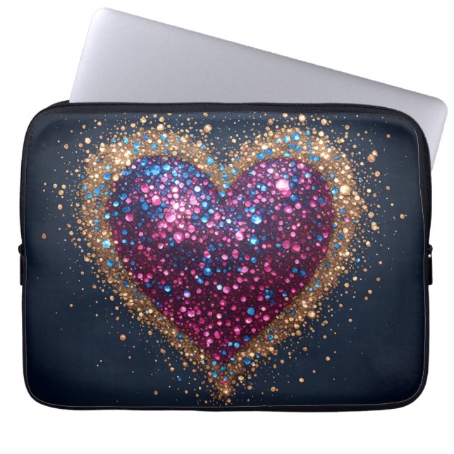 Funda Para Portátil Corazón Sagrado Cósmico (Frente)
