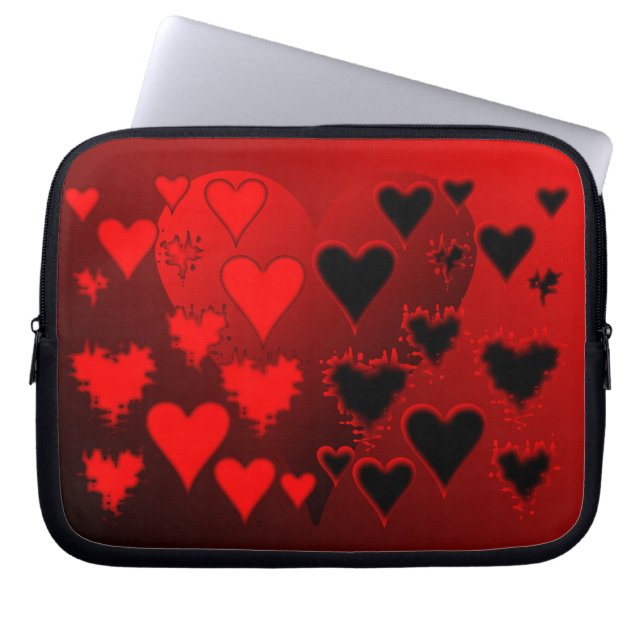 Funda Para Portátil Corazones (Frente)