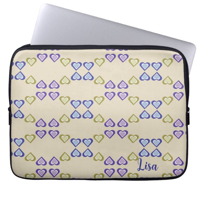 Funda Para Portátil Corazones (Frente)