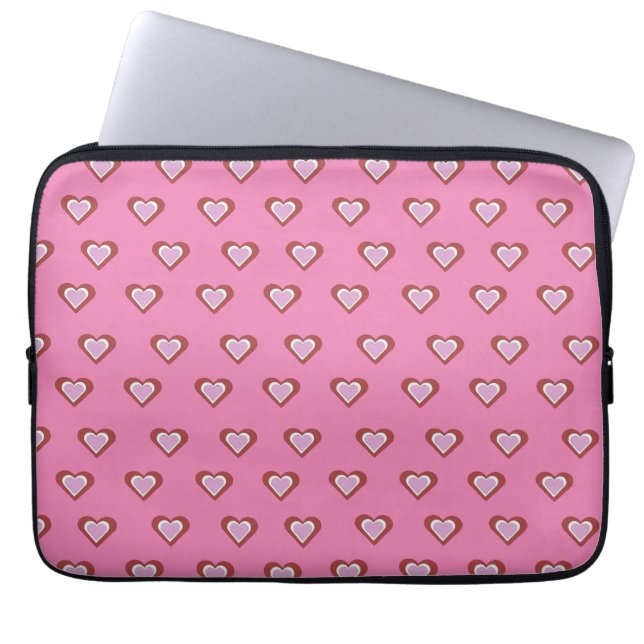 Funda Para Portátil Corazones (Frente)