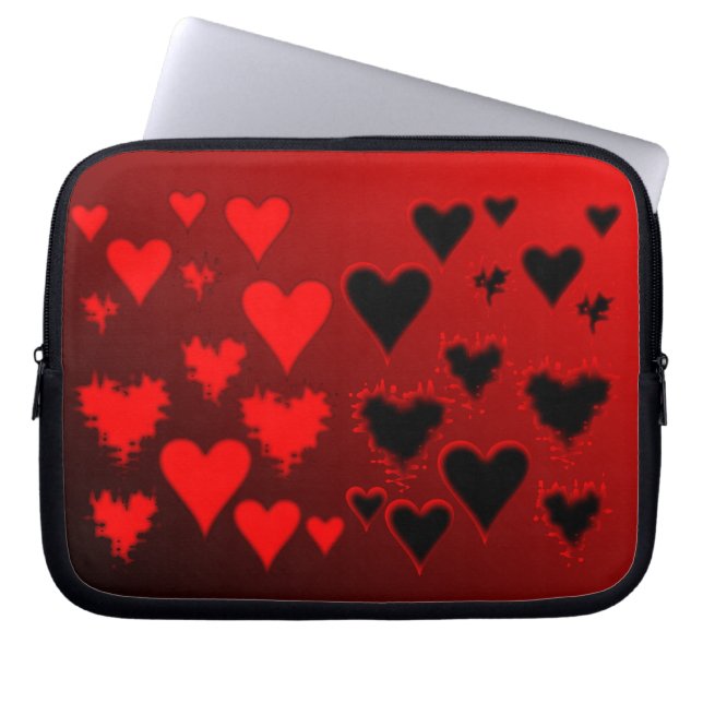 Funda Para Portátil Corazones (Frente)