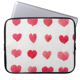 Funda Para Portátil Corazones de acuarela sin mar: diseño de patrones