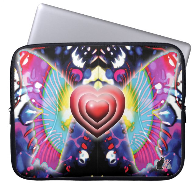 Funda Para Portátil Corazones De Glys (Frente)