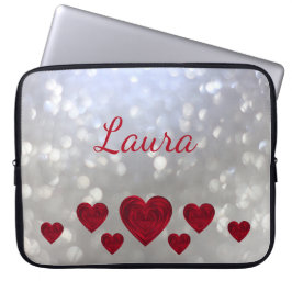 Funda Para Portátil Corazones girados personalizados