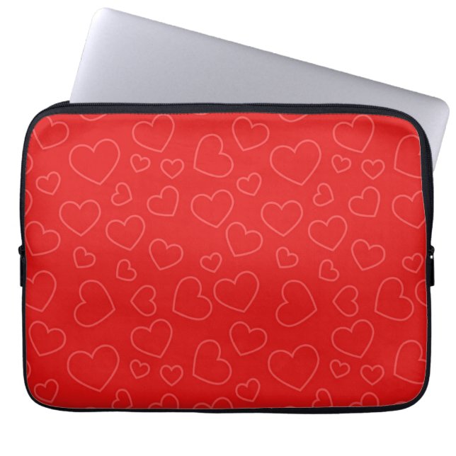 Funda Para Portátil Corazones rojos (Frente)