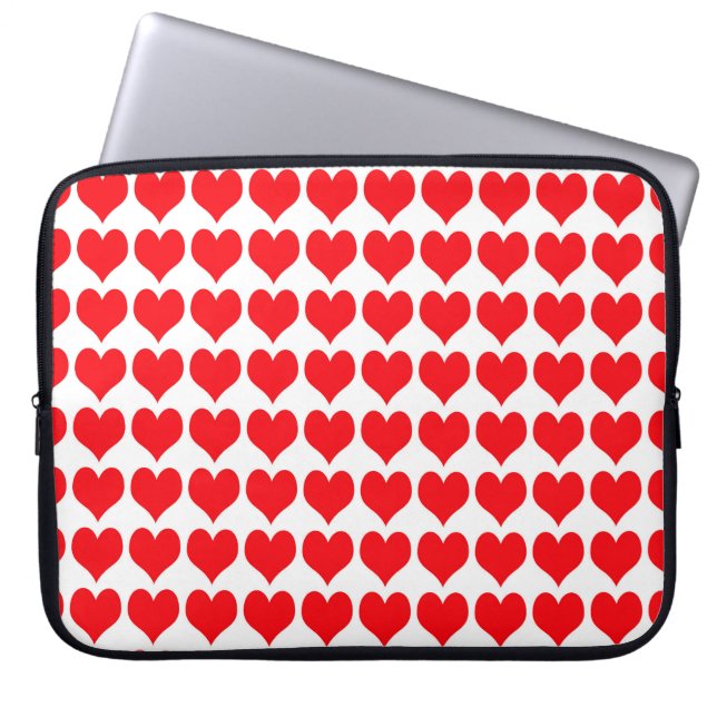 Funda Para Portátil Corazones rojos (Frente)