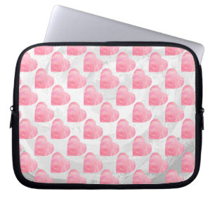 Funda Para Portátil Corazones rosados