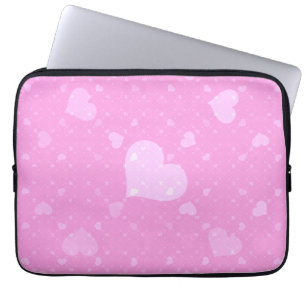 Funda Para Portátil Corazones rosados con amor