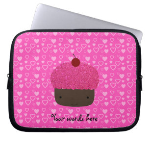 Funda Para Portátil Corazones rosados del rosa de la magdalena del