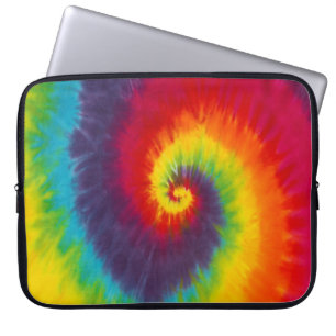 Funda Para Portátil Corbata teñida con remolino de arcoíris Groovy Col