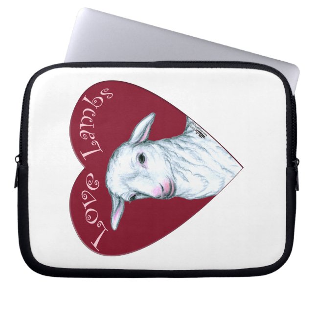 Funda Para Portátil Corderos de Amor (Frente)