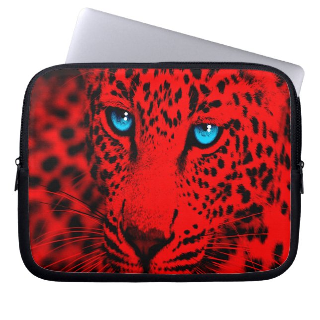 Funda Para Portátil Corey Tiger 80s Leopard (Red) (Frente)