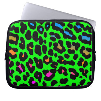 Funda Para Portátil Corey Tiger 80s Neón Estampado de Leopardo
