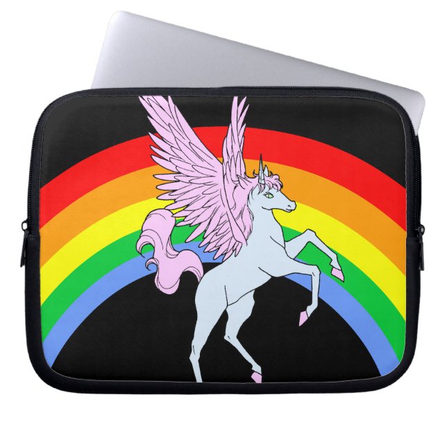 Funda Para Portátil Corey Tiger 80s Unicornio Arcoíris (Frente)